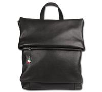 Zaino Florence Da Donna In Vera Pelle City Rucksack Nero ORF102S1