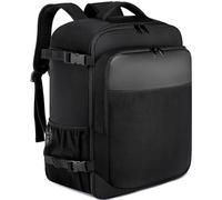 Zaino for laptop da lavoro semplice multifunzionale uomo Borsa viaggio cabina approvata dalla compagnia aerea Per Uomo e Donna(Black,45X20X35)