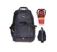 Rollei Fotoliner M zaino fotografico I grande zaino per macchina fotografica I Daypack I incl. vano porta pc, copertina antipioggia e bagaglio a mano dimensioni adatte I Nero