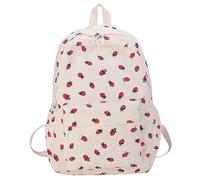 - Zaino, fragola, multiplo, elegante, casual, leggero, borsa per la scuola per le donne e le ragazze, torna al college bici zaini uomo, bianco, Einheitsgröße, Zainetto