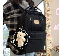 Zaino funzionale con toppe a lettera portatile, con charm a forma di borsa da donna, adatto per laureati, ragazze adolescenti, matricole, studenti di secondo e terzo anno e studenti all'ultimo anno di