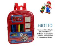 Zaino GIOTTO SUPER MARIO con colori Disney BROS GIOC Asilo idea REGALO per bimbo
