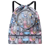 Zaino Gita Scolastica Borsa da nuoto per bambini Borsa da spiaggia per la separazione asciutta e bagnata riporre i vestiti nuoto trasparente impermeabile la bocca del fascio Zaino ( E, One Size)