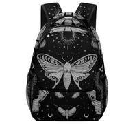 Zaino Gothic Moth Skull Sun Moon Black And White Zainetto Unisex Zaino Da Scuola Trekking Daypack Per Notebook Campeggio Outdoor