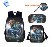 Zaino Grande Calcio - Set 3 pezzi - Scuola Elementare Media - Pallone & Squadra