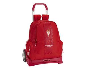Zaino grande del Real Sporting di Gijon ufficiale con carrello Evolution incluso