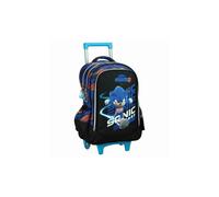 Zaino grande trolley con ruote per la scuola primaria SONIC 46 cm nero