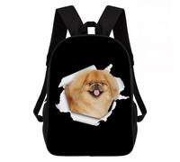 Zaino Happy Pekingese Dog Zainetto Unisexdaypack Resistente Zaini Per Scuola Computer Office
