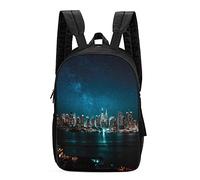 Zaino Harbor City Night View Printed Zaini Trekking Zaino Da Scuola Unisex Daypack Per Notebook Escursioni Computer