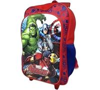 Zaino Hasbro Avenger Premium con trolley, rosso, valigia morbida con maniglia telescopica estensibile e ruote in linea, per bambini fan degli Avengers