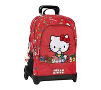 HELLO KITTY - Zaino Scuola Trolley Ufficiale Hello Kitty, Maniglia Regolabile, Trolley Staccabile, Ruote Sostituibili, Spallacci Imbottiti e Regolabili, 2 Scomparti Principali, Tasca Frontale