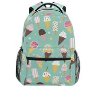 Zaino Ice Cream Dots Teal Daypack Grande Backpack Unisex Zaino Da Scuola Per Office Campeggio Computer