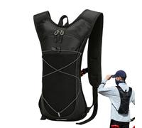 Zaino Idratazione per Running | Zaino con serbatoio d'acqua, con bande riflettenti, spallacci regolabili, tessuto nylon leggero, per escursionismo, ciclismo, viaggi moto