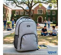 Zaino iggual Everyday Use per portatili 15.6-17 pollici grigio, resistente e leggero