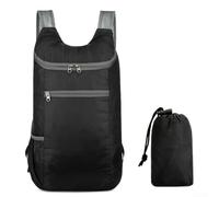Zaino impermeabile da 10 l, leggero e portatile, per escursioni, con borsa portaoggetti (nero)
