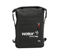 Zaino impermeabile da 25 litri per attività all'aperto, con comode spalline e caratteristiche facili da pulire (nero, 25 L)