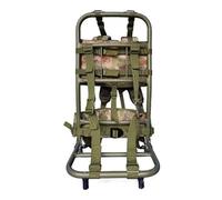 Zaino impermeabile, telaio in alluminio per caccia e salvataggi all'aperto, resistente pacchetto da campeggio con capacità di carico di 60 kg e massimo supporto, Mimetico