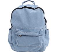 Zaino in denim blu scuro Borsa portaoggetti multifunzionale retrò casual Borsa