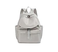 Zaino in nylon con spallacci e cerniera superiore, borsa da viaggio per pendolari, gite di un giorno e uso quotidiano, borsa da viaggio casual da portare con sé con cerniera, tasca laterale facile da