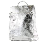 Zaino in Pelle 3in1 Citybag T141, Colore: Argento Metallizzato