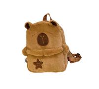 Zaino in peluche a forma di animale per gli amanti degli animali e gli studenti borsa da scuola in tessuto pratico e scomparti multipli zaino alla moda, Marrone, One Size