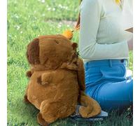 Zaino in peluche Capibara Cuscino imbottito in capibara per viaggi di donne