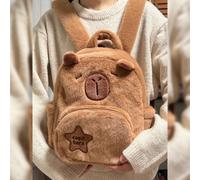 Zaino in peluche Capybara Zaino carino di grande capacità per ragazze