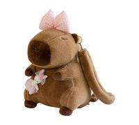 Zaino in peluche con animali del fumetto Borsa a tracolla alla moda borse a tracolla casual con tracolla regolabile per donne e ragazze borsa da scuola multifunzione, F, One Size
