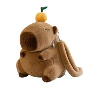 Zaino in peluche con animali del fumetto Borsa a tracolla alla moda borse a tracolla casual con tracolla regolabile per donne e ragazze borsa da scuola multifunzione, Mandarino, One Size