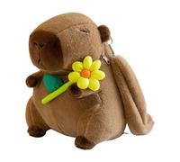 Zaino in peluche con animali del fumetto Borsa a tracolla alla moda borse a tracolla casual con tracolla regolabile per donne e ragazze borsa da scuola multifunzione, Fiore Soldi, One Size