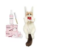 Zaino in peluche con gatto farcito - Attrezzatura portatile per studenti | Texture accogliente con struttura leggera e vestibilità comoda per l'università, lavoro, vacanze, viaggi, gite in palestra, e