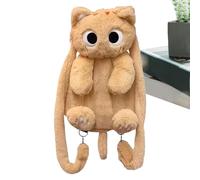 Zaino in peluche con simpatico gatto, borsa per libri per bambini, borsa da viaggio per la scuola dei cartoni animati, materiale morbido imitazione di coniglio, leggero ed elegante, kit per ragazzi e
