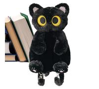 Zaino in peluche con simpatico gatto, borsa per libri per bambini, borsa da viaggio per la scuola dei cartoni animati, materiale morbido imitazione di coniglio, leggero ed elegante, kit per ragazzi e