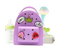 Zaino in silicone a forma di cartone animato, impermeabile, con ciondolo, borsa da viaggio regolabile, in silicone, mini zaini per bambini, viaggi, scuola e uso quotidiano, Viola, Refer to description