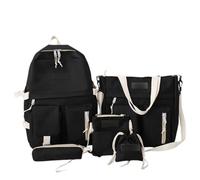 Zaino in tela per donna, elegante, per la scuola e l'università, leggero e resistente, con tasche multiple. (BK1#4, One Size)