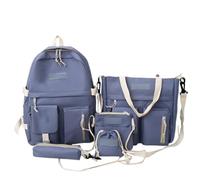 Zaino in tela per donna, elegante, per la scuola e l'università, leggero e resistente, con tasche multiple. (BU1#4, One Size)