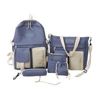 Zaino in tela per donna, elegante, per la scuola e l'università, leggero e resistente, con tasche multiple. (BU2#4, One Size)