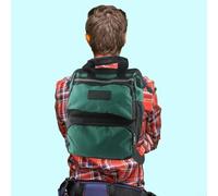 Zaino in tessuto Oxford per elettricisti e lavori di riparazione, con grande capacità, verde e nero, 29 × 17 × 41 cm (piccolo)