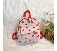 Zaino in velluto a coste carino e dolce, di grande capacità e leggero, perfetto per viaggiare, gite primaverili, andare a scuola o come borsa piccola, stampa di posizione casuale Frutta & verduraPolie