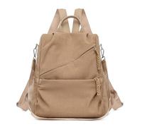 Zaino in velluto a coste per uomo e donna, tinta unita, con tasche, ideale come elegante zaino in velluto a coste, tinta unita, con pratiche tasche, ideale per l'università e la vita quotidiana