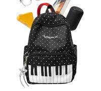 Zaino informale Stampa pianoforte, grande capacità, per la scuola
