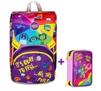 ZAINO INSIDE OUT ESTENSIBILE + ASTUCCIO 3 CERNIERE SCUOLA ELEMENTARE SEVEN