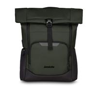 Invicta ZAINO Ufficio ACT FOLD, Zaino monoscomparto roll-top con fondo rinforzato, Verde, Nastro per alloggiamento asta trolley, Tasca Interna Porta PC, Zaino Ufficio e Viaggo