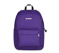 Invicta Zaino Scuola Carlson Shine, Viola, 24 L, Effetto brillantini, Monoscomparto, Tasca interna con zip, Scomparto porta pc ablet, Tasca laterale portaborraccia, Scuola media e superiore, Ragazza