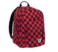 ZAINO INVICTA - FLIP - FANTASY - Nero - Rosso - tasca porta pc e Tablet padded - americano 38 LT