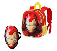 ZAINO IRON MAN 3D CON MASCHERA ROSSO SCUOLA MATERNA ASILO ORIGINALE