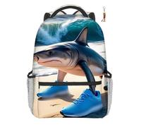 Zaino italiano anime con portachiavi, 16,5 pollici carino stampato 3D zaino per computer portatile grande borsa da viaggio borsa sportiva zaino da lavoro traspirante accogliente borsa per notebook., F