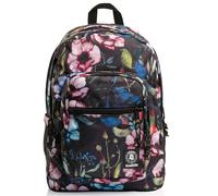 Invicta Zaino Scuola Jelek, Nero Fantasia Fiori, Zaino Doppio Scomparto con Tasca Porta PC, Tasche Porta Borraccia, Doppia Tasca Frontale, Tasca con Organizer, Scuola