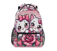 Zaino Kawaii Cats With Bows Backpack Resistentezaini Unisex Zainetto Per Notebook Campeggio Viaggio