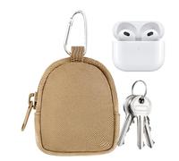 Zaino Keybund - Tiny Bag Keychain, Wallet Keychain Mackpack Coin Wallet | Tasca con cerniera, Borsa per chiavi per auto, Portafoglio portatile per chiavi, Moneta, Kaki, Consulte la